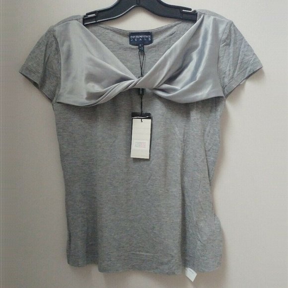 Emporio Armani Jeans Stretch Jersey Top - Picture 1 of 6